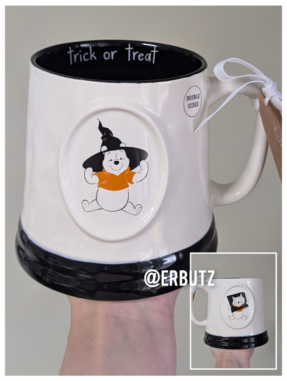 Rae Dunn x Disney Winnie the Pooh TRICK OR TREAT Oversized Halloween Costume Mug